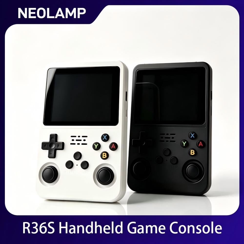 Arcade Game Cabinet - R36S レトロハンドヘルドゲーム機 3.5インチIPSスクリーン デュアルジョイスティック ポータブルポケットビデオゲームプレーヤー、GBAアーケードクラシックゲームエミュレーター3Dゲーム対応