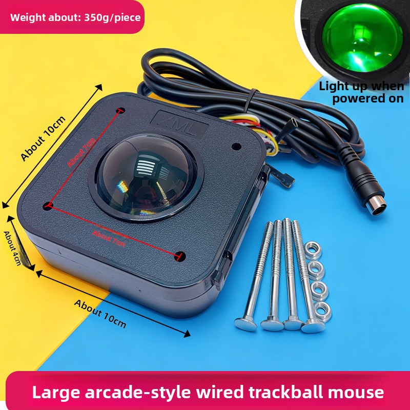 Trackball Controller Arcade - アーケードゲームアクセサリー トラックボールマウス 透明ボール方向制御ジョイスティック