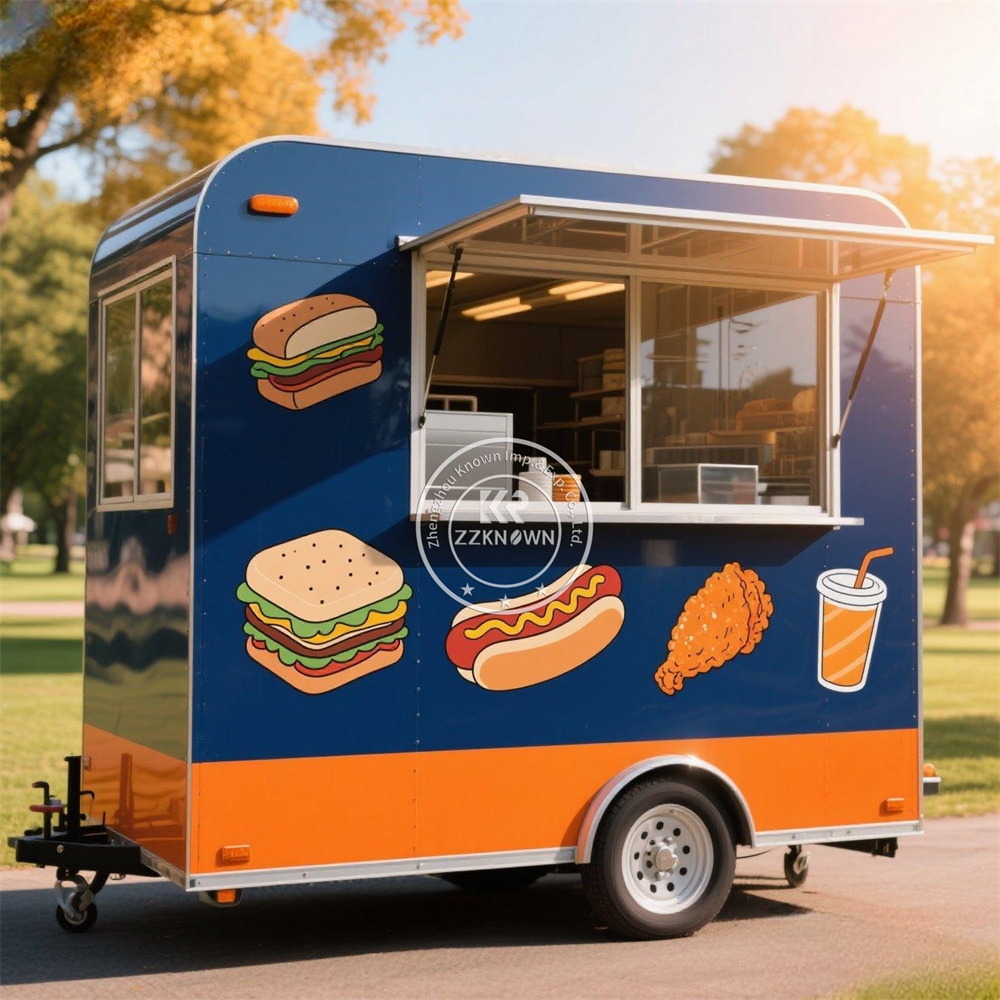 Hot Dog Vending Cart - アメリカ規格のファストフードトラック、ピザ、バーベキュー、キッチン、移動式レストラン、ホットドッグカート、コンセッションフードトレーラー、フル装備