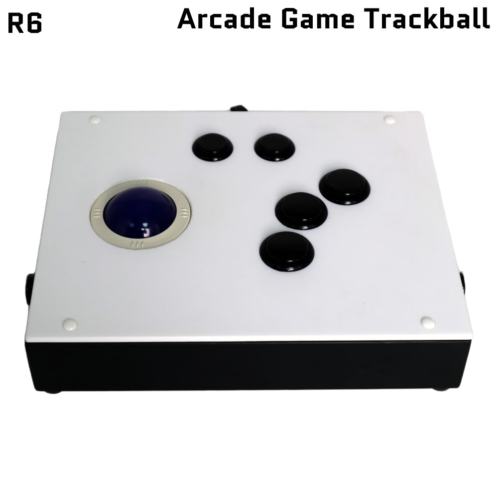 Trackball Controller Arcade - FightBox R6 USB Sanwa ボタンアーケードゲーム左右ハンドルバージョン LED