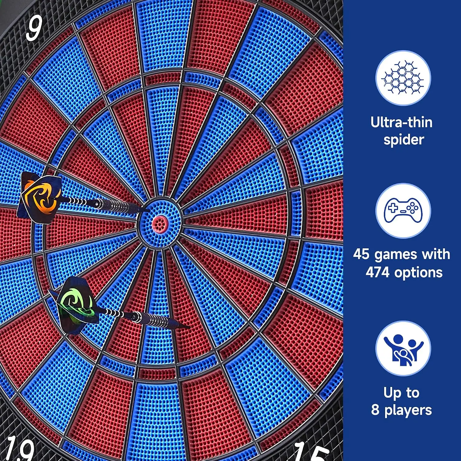 電子ダーツボードキャビネット、ソフトチップダーツボード、大型 - Electronic Dartboard Cabinet のレビューと価格