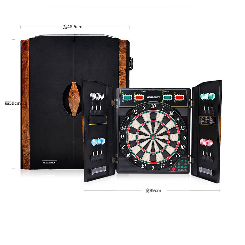 自動スコアリング付き電子ダーツトレイ、折りたたみボックス、ソ - Electronic Dartboard Cabinet のレビューと価格