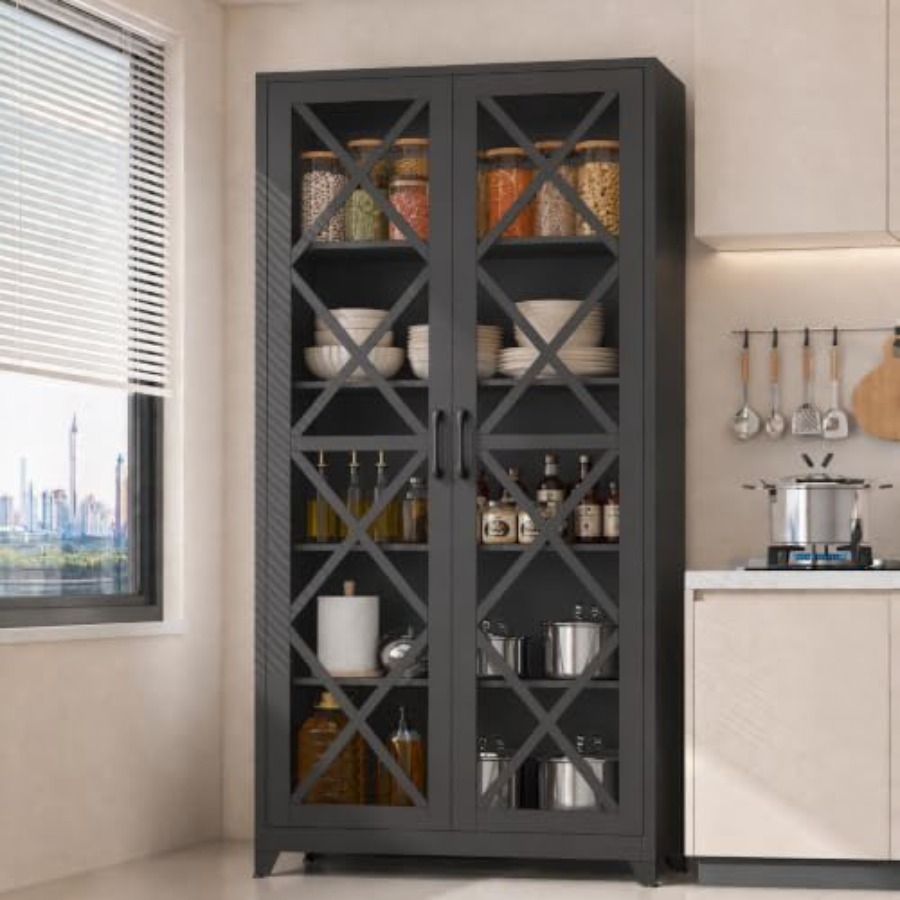 71 H ガラスディスプレイキャビネット、ファームハウス用、 - Glass Cabinet Display のレビューと価格