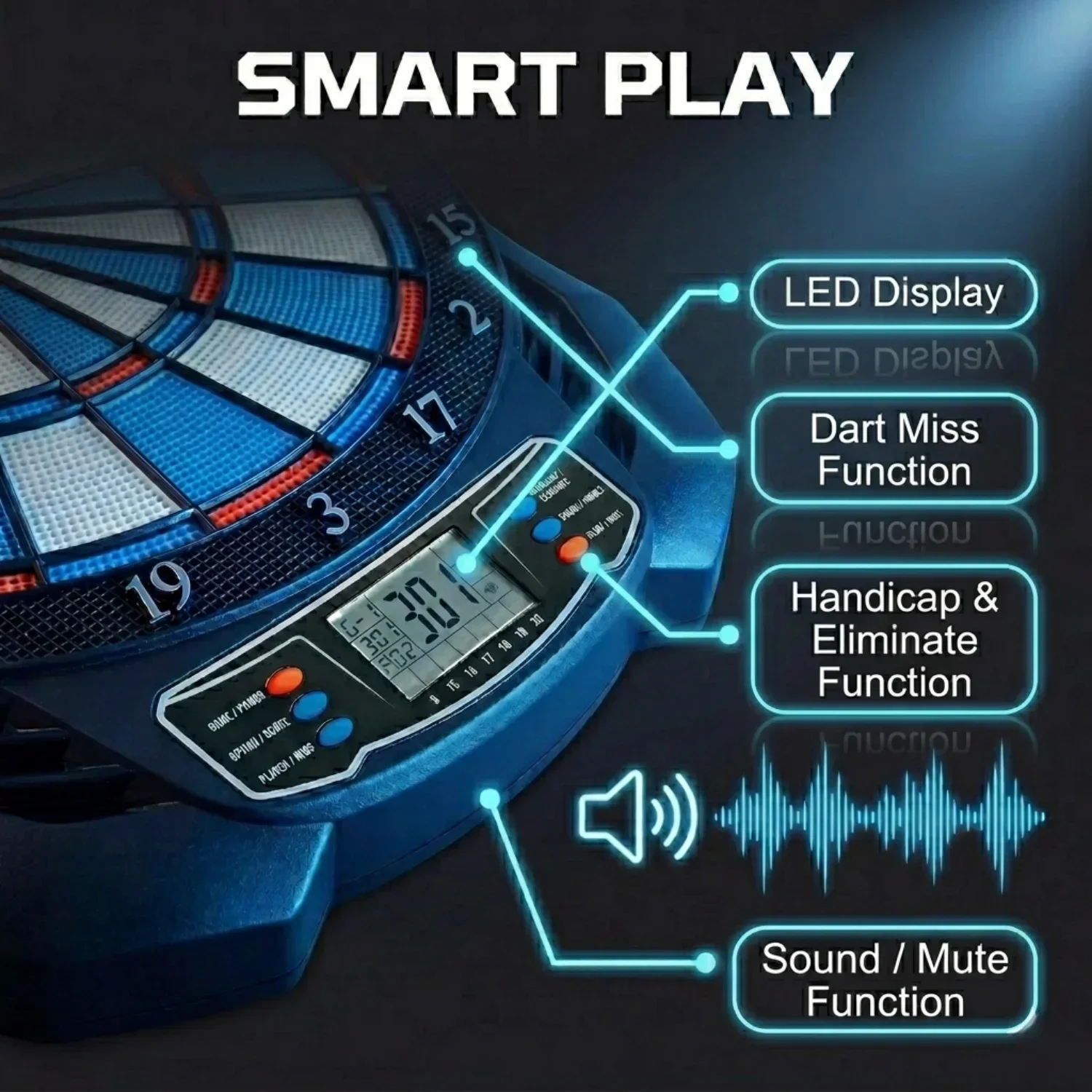 DartVibe アドバンスド電子ダーツボード、プロ仕様のハ - Electronic Dartboard Cabinet のレビューと価格