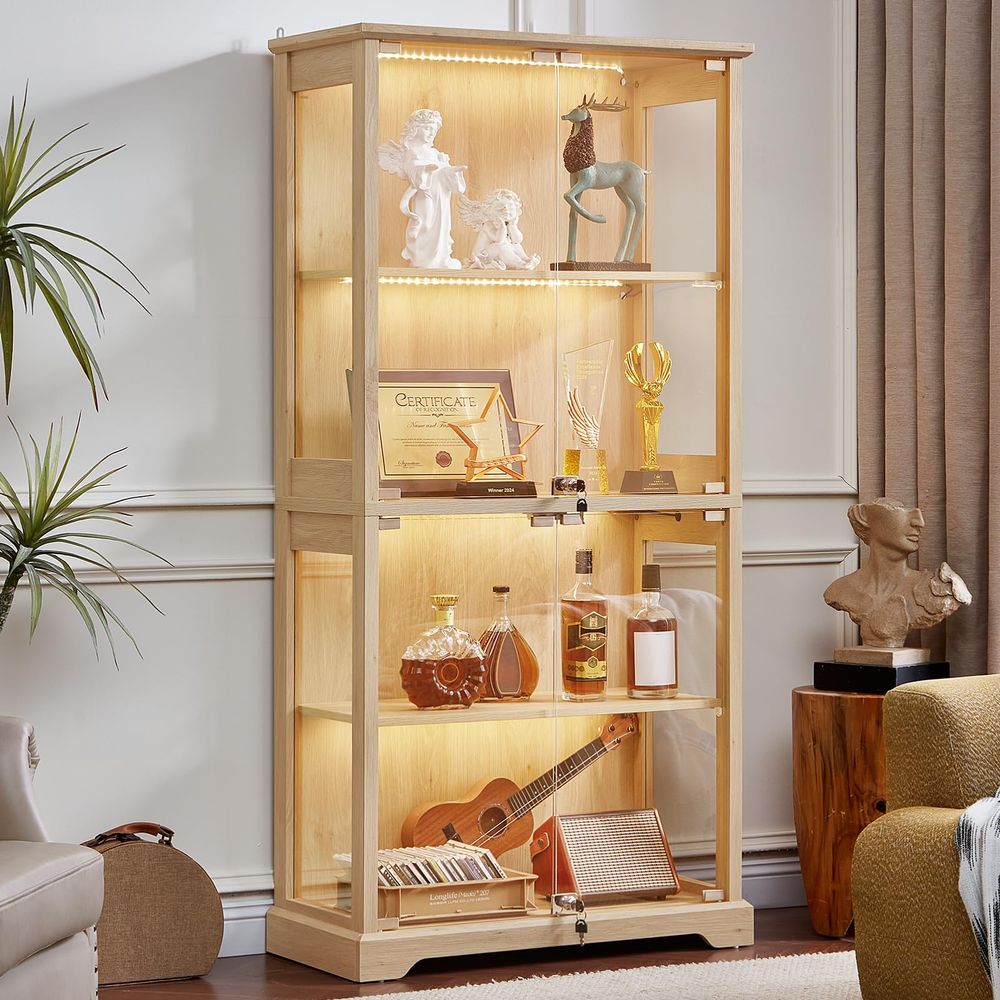 ファームハウスガラス製ディスプレイキャビネット（扉付き）、3 - Glass Cabinet Display のレビューと価格
