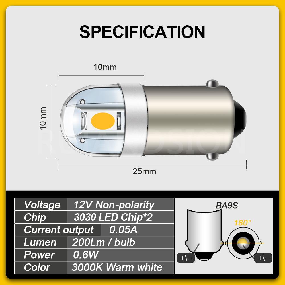 4個入り 6.3V BA9S 2 SMD 3030 LED  - Pinball Machine のレビューと価格